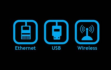 Conexiones Ethernet, USB e inalámbrica